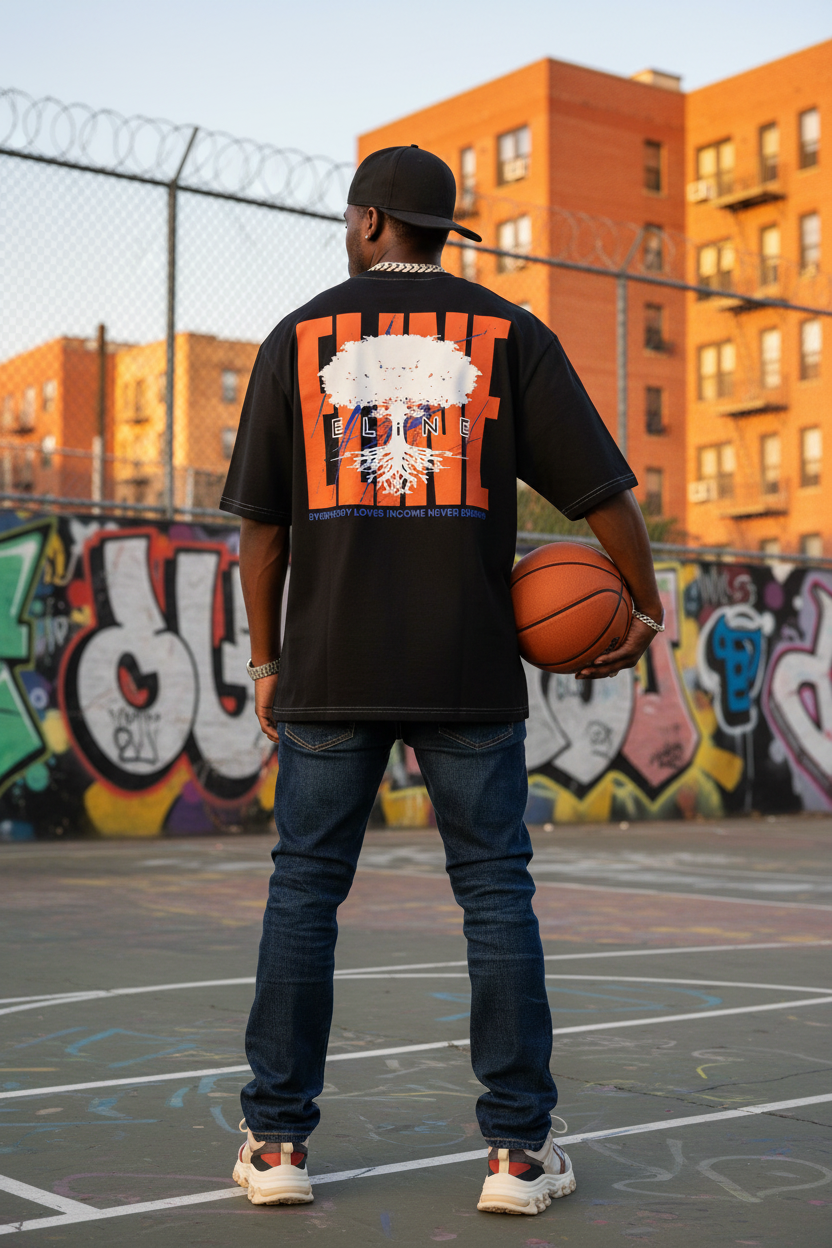 Melo X ELINE Oversized cotton t-shirt
