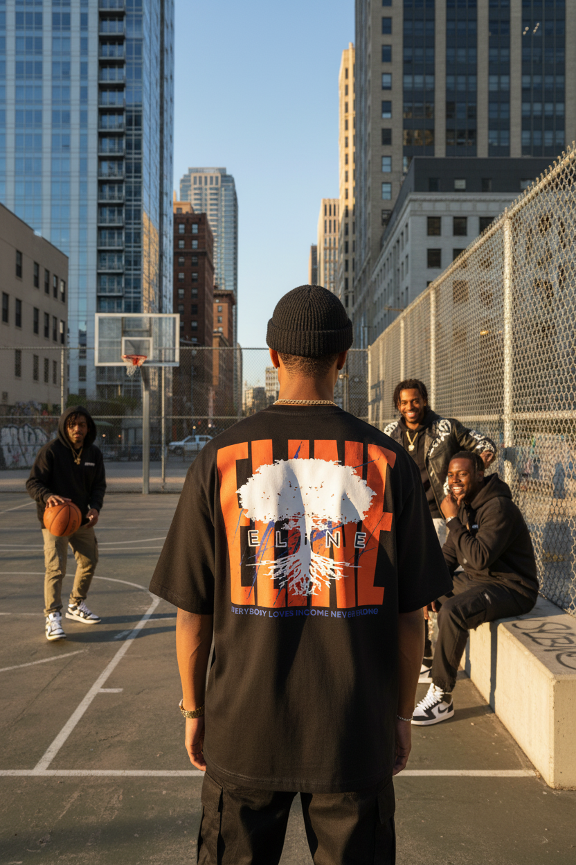 Melo X ELINE Oversized cotton t-shirt