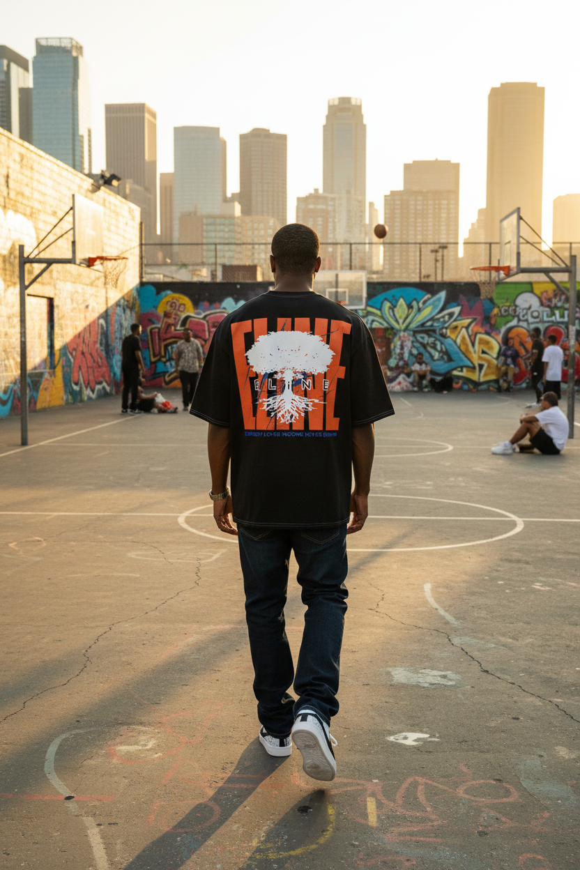 Melo X ELINE Oversized cotton t-shirt