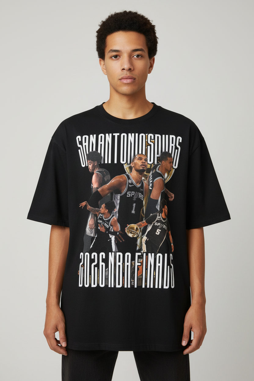 2026 NBA FINALS Spurs X ELINE Oversized cotton t-shirt