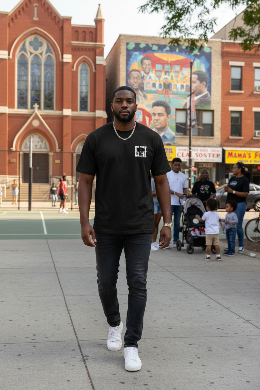 ELINE black heavyweight t-shirt
