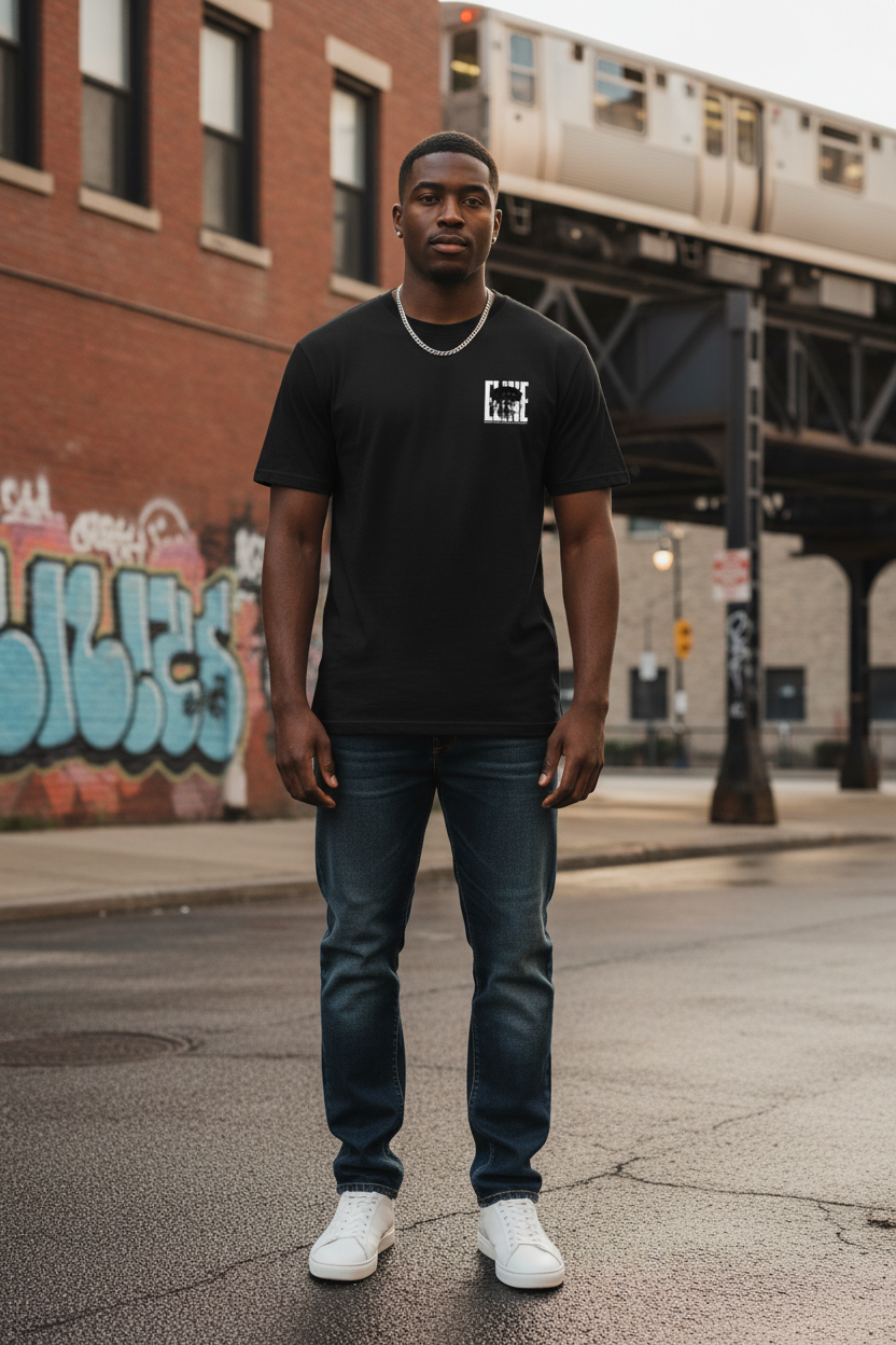 ELINE black heavyweight t-shirt