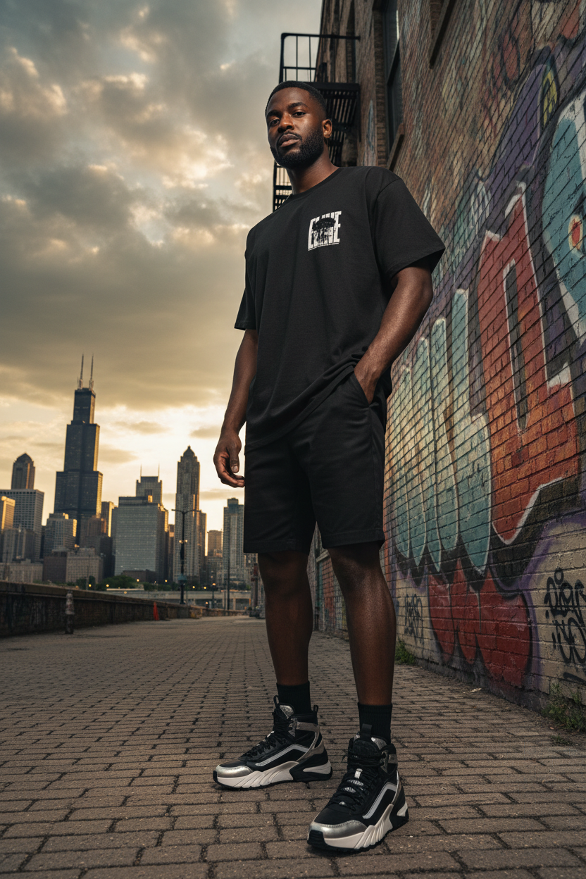 ELINE black heavyweight t-shirt